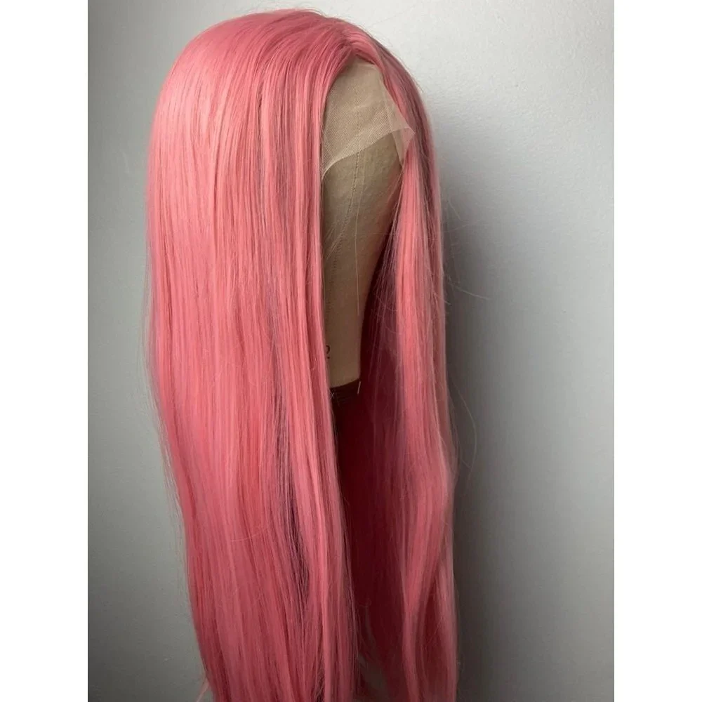 Straight Pink Lace Front Wig